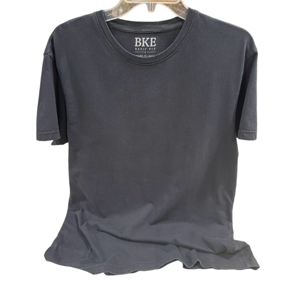 BKE Mens Black T-Shirt Large Relaxed Fit